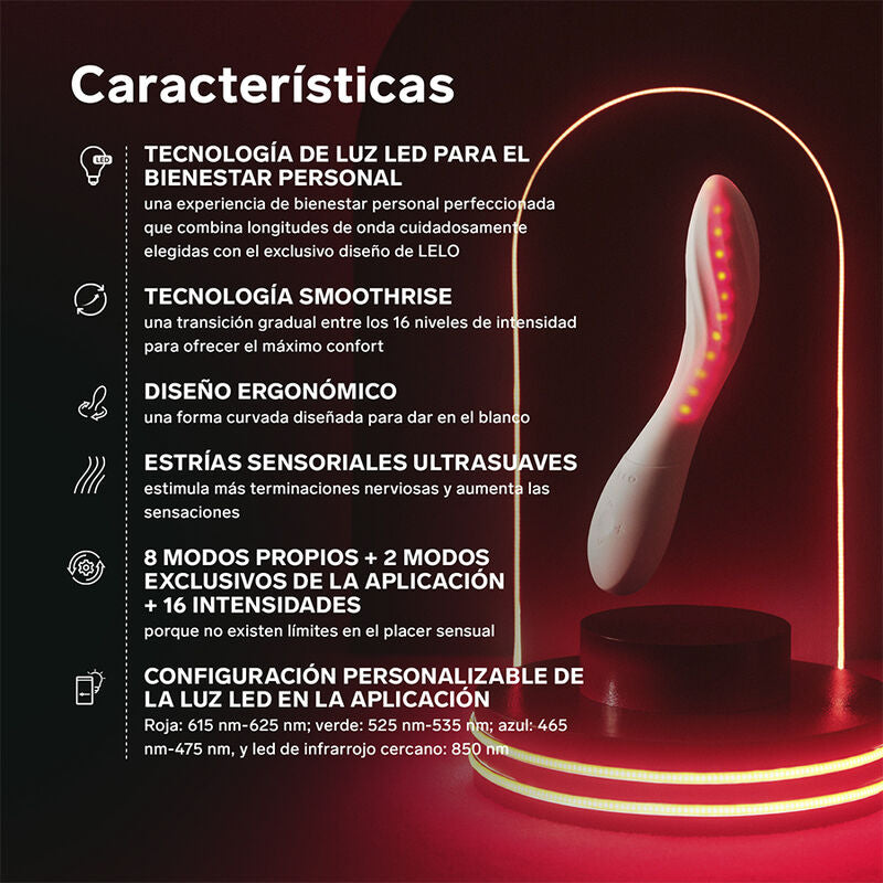 LELO Mona Spectra – G-Punkt-Vibrator mit rotem LED-Licht und App