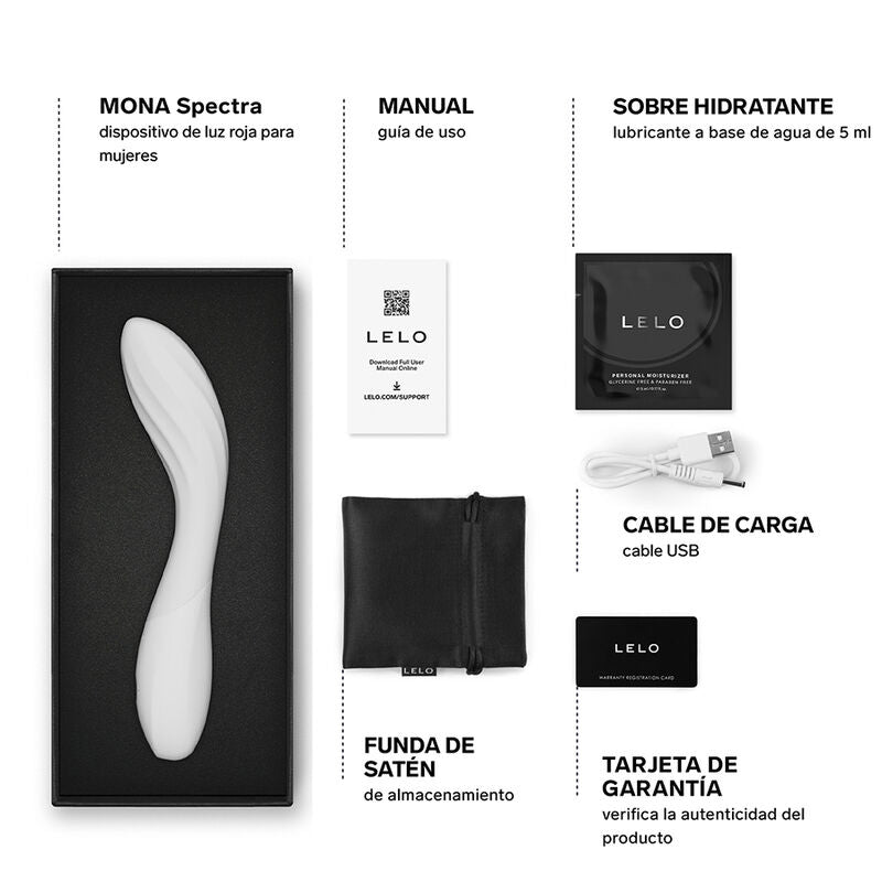 LELO Mona Spectra – G-Punkt-Vibrator mit rotem LED-Licht und App