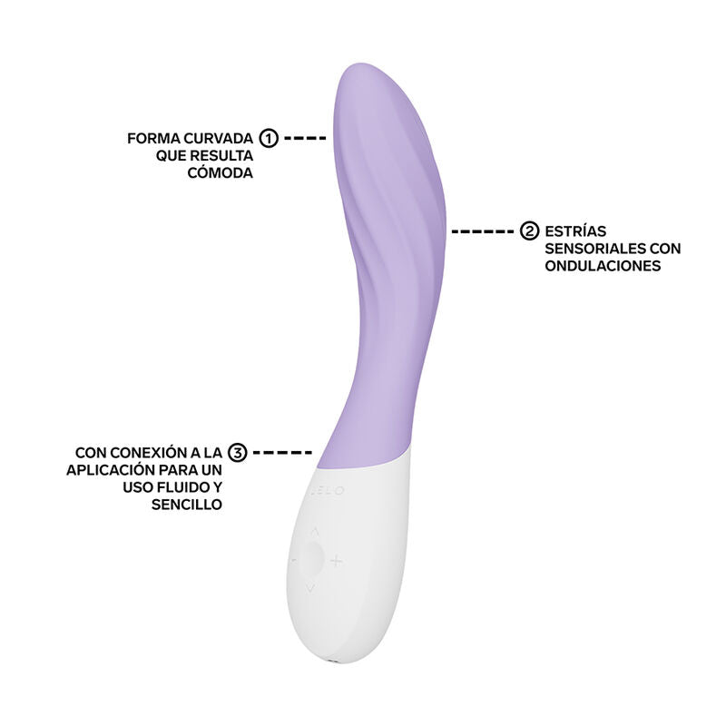 LELO Mona Twist – Vibrador punto G con relieves y app – Lila