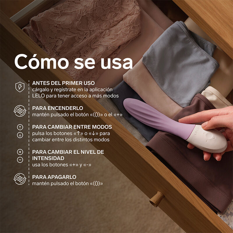 LELO Mona Twist – Vibrador punto G con relieves y app – Lila
