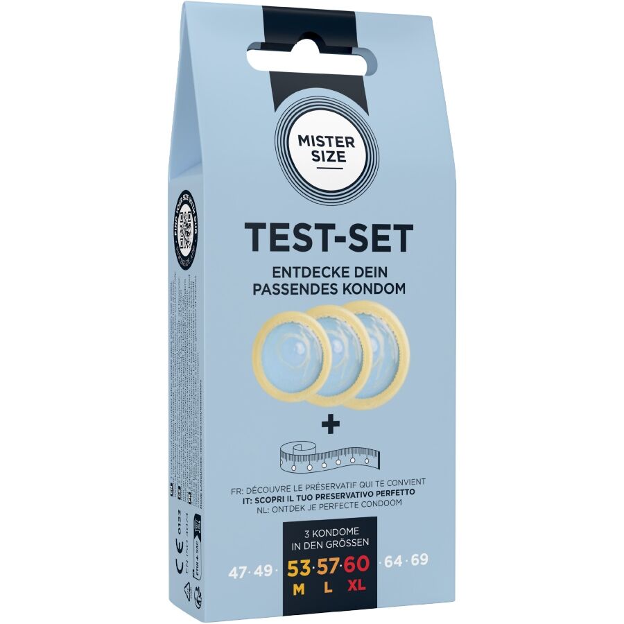 MISTER SIZE – Preservativos de 53, 57 y 60 mm con cinta métrica