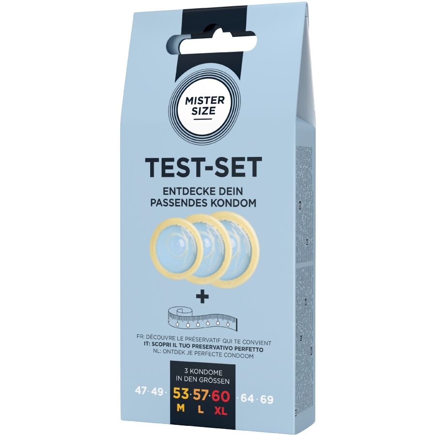 MISTER SIZE – Preservativos de 53, 57 y 60 mm con cinta métrica