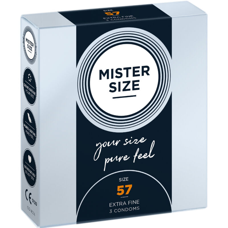 Mister Size 57 – Preservativos talla L, tres unidades
