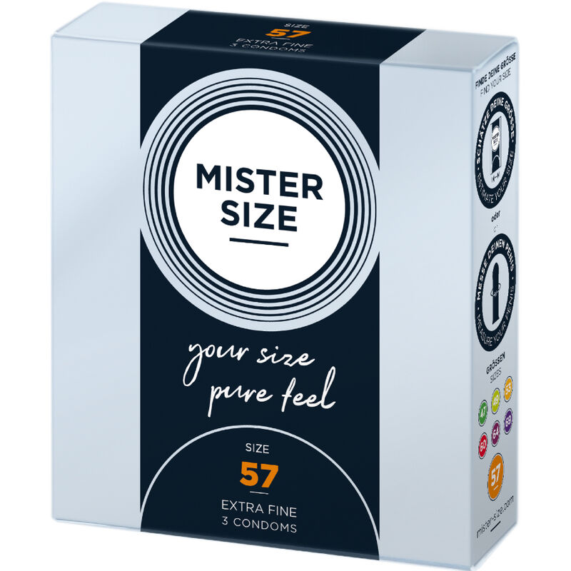 Mister Size 57 – Preservativos talla L, tres unidades