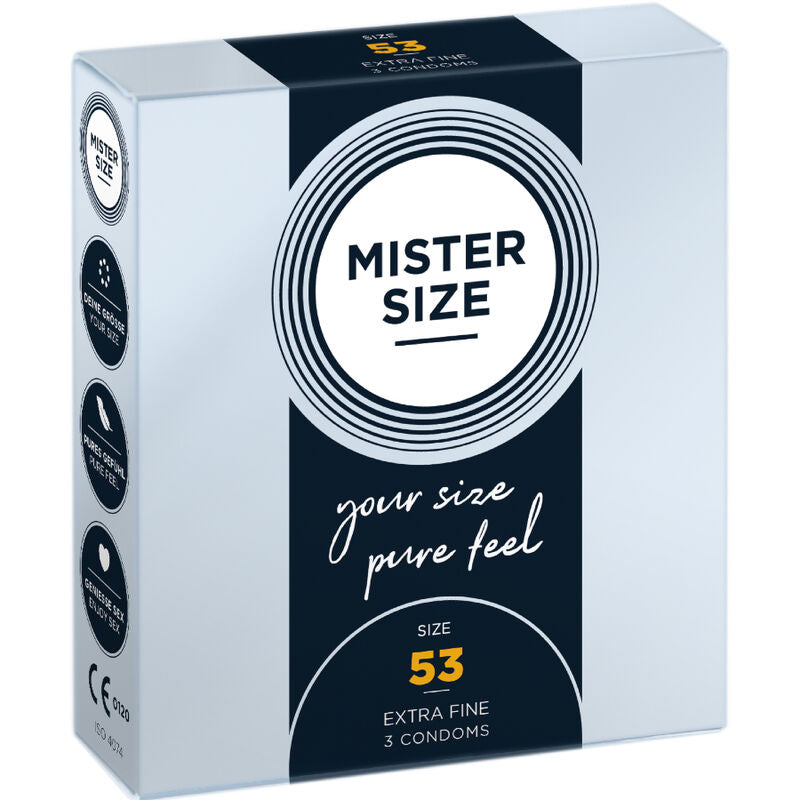 Mister Size 53 – Kondome in M, 53 mm Nennbreite, 3 Stück