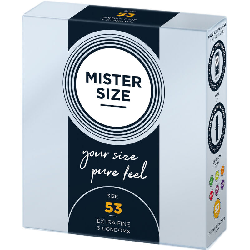 Mister Size 53 – Kondome in M, 53 mm Nennbreite, 3 Stück