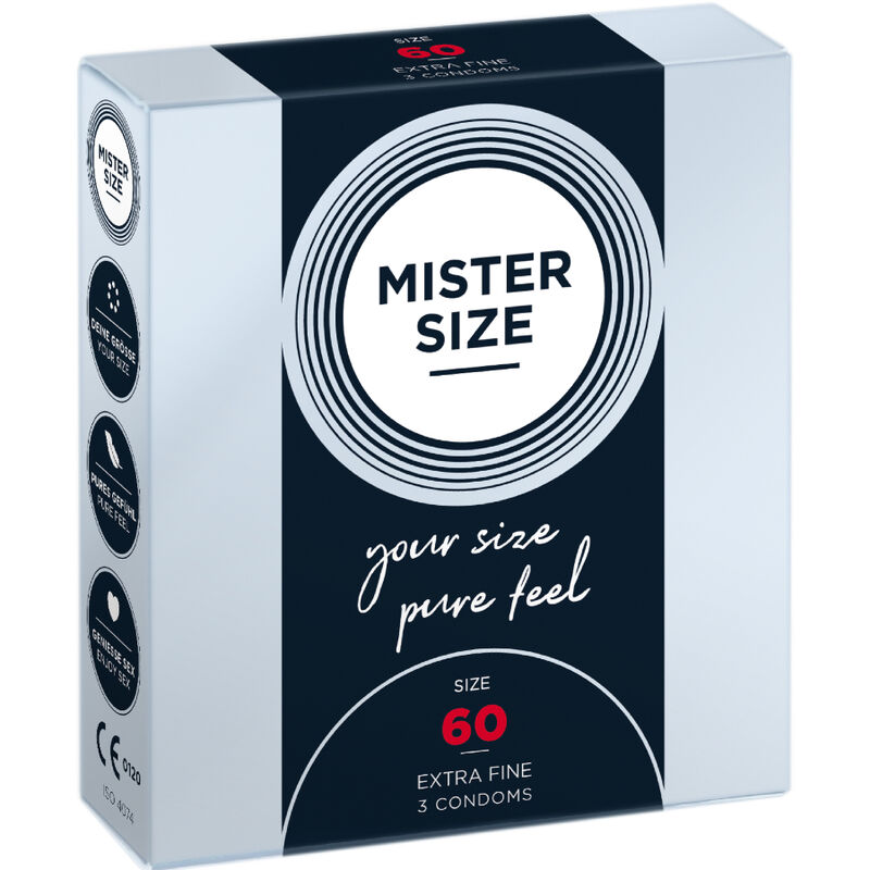Mister Size 60 — Préservatifs XL, 3 unités
