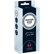 Mister Size 64 – Preservativos XXL de 64 mm, 10 unidades