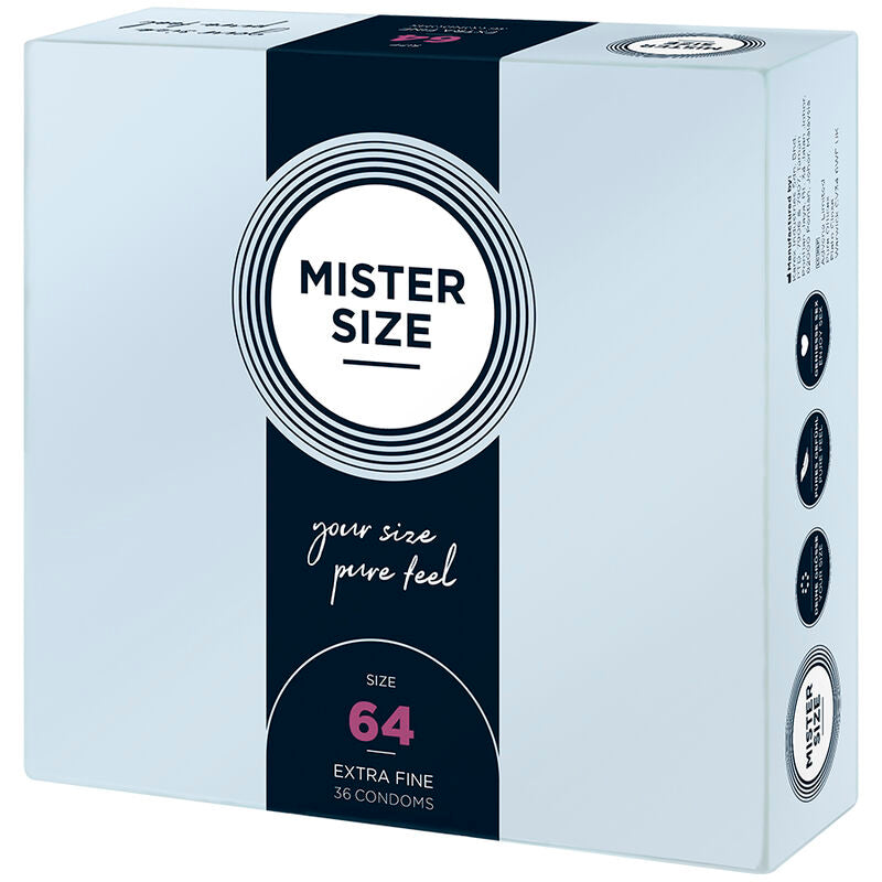 Mister Size 64 — Préservatifs XXL, 36 unités