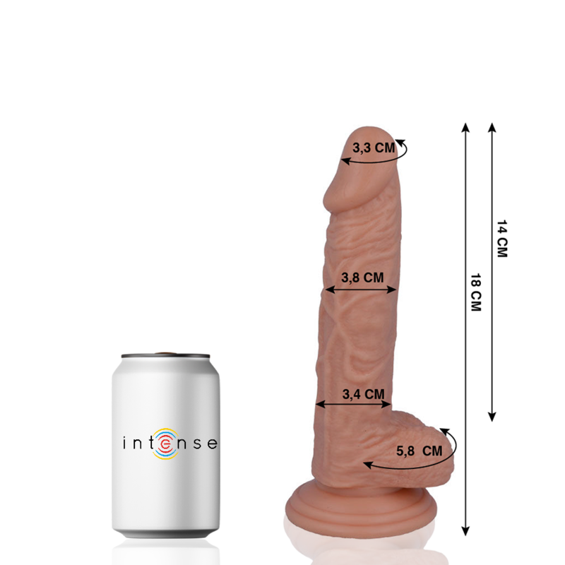Mr. Intense N°11 – Dildo realistico con ventosa, 18 cm