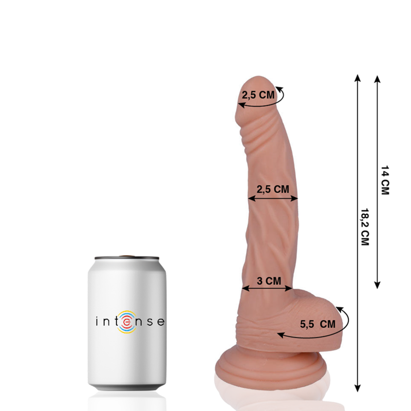 Mr. Intense N°12 – Dildo realistico sottile con ventosa, 18,2 cm