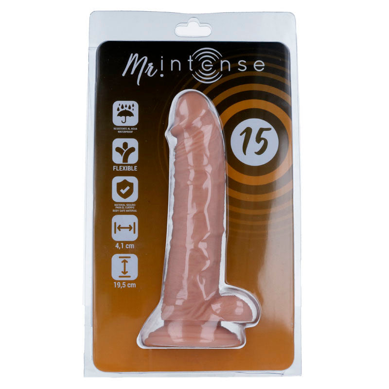Mr. Intense N°15 – Realistischer Dildo mit Saugnapf, 19,5 cm
