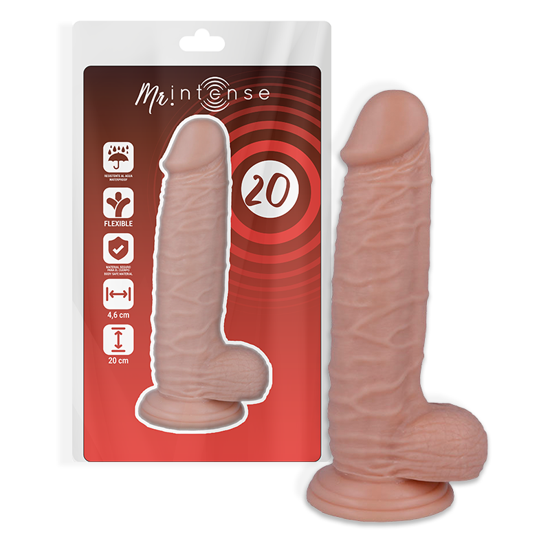 Mr. Intense N°20 – Dildo realistico largo con ventosa, 20 cm