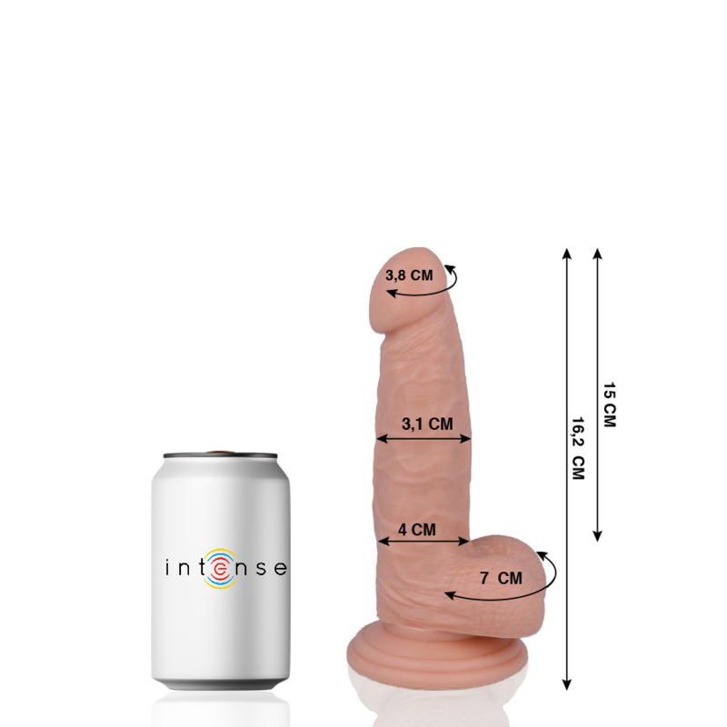 Mr. Intense N°4 – Dildo realistico con ventosa, 16,2 cm