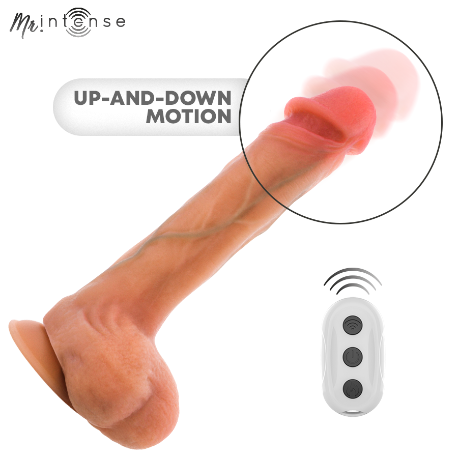 Mr. Intense Bradley – vibrierender Silikondildo mit Wärmefunktion und Fernbedienung, 21 cm, Ø 4,2 cm