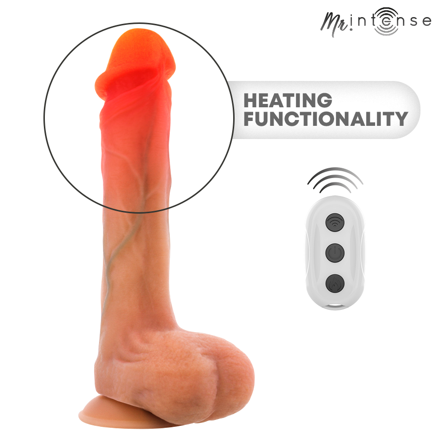 Mr. Intense Bradley – vibrierender Silikondildo mit Wärmefunktion und Fernbedienung, 21 cm, Ø 4,2 cm