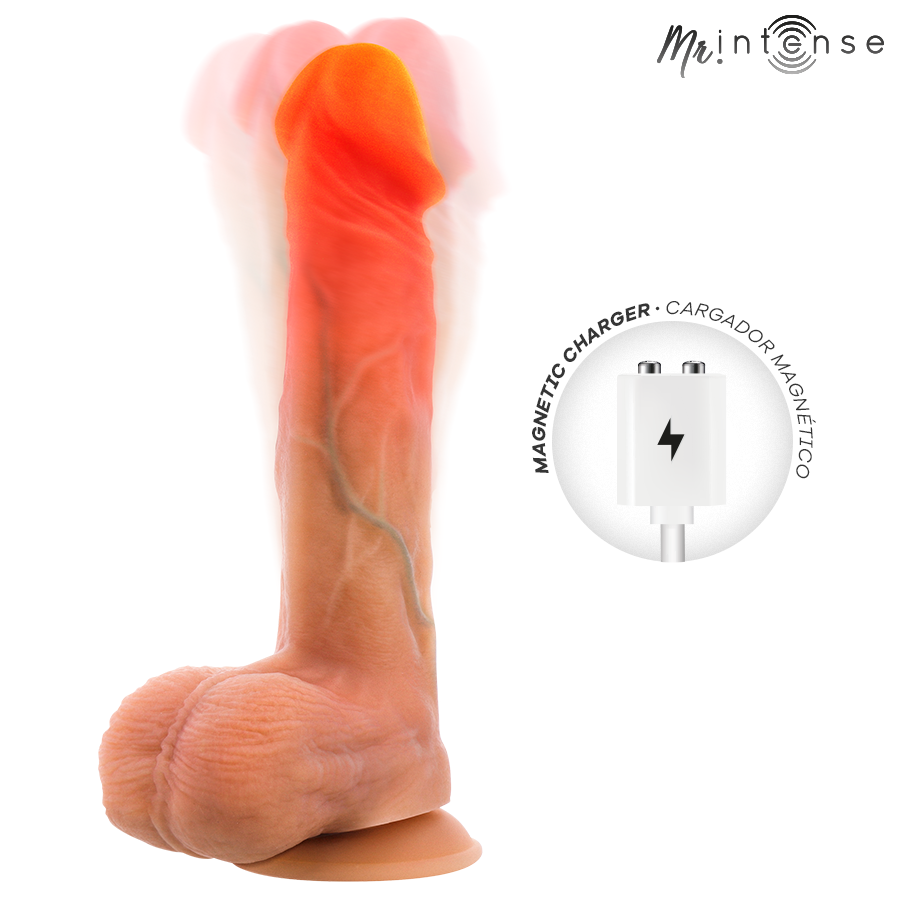 Mr. Intense — Logan vibrateur godemichet en silicone avec effet chauffant et télécommande 20 cm -ø- 4,1 cm