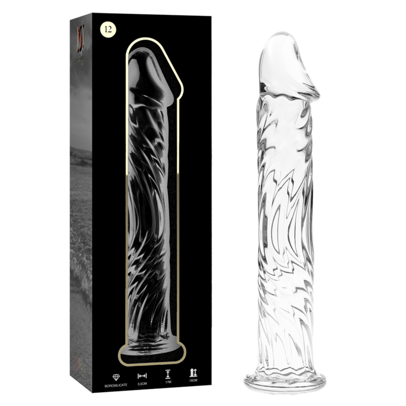 Nebula by Ibiza — Modelo 12, consolador de cristal de borosilicato, 17 × 3,5 cm