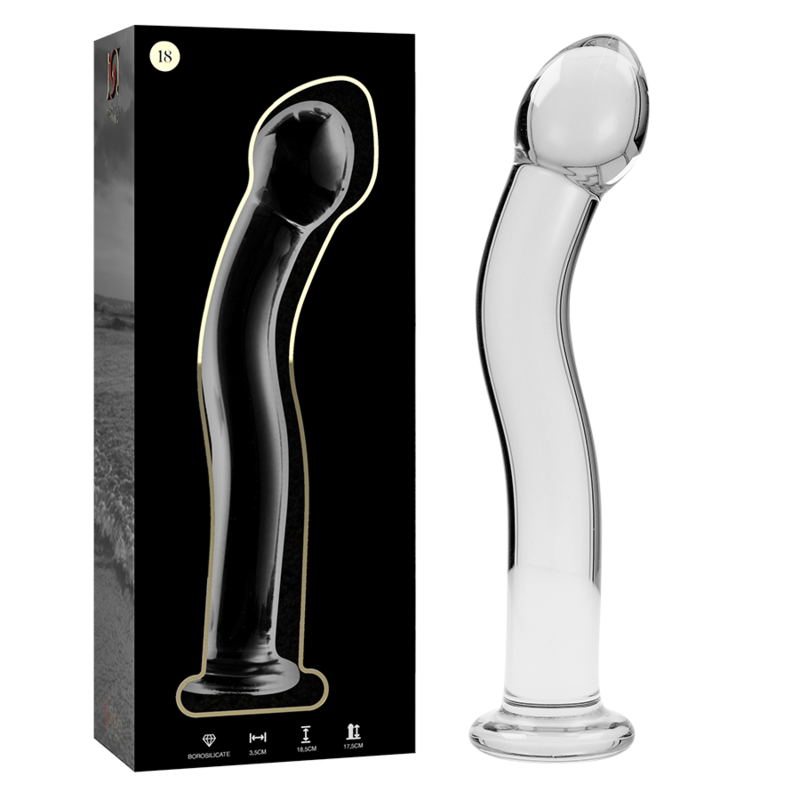 Nebula by Ibiza — Modelo 18, consolador de cristal de borosilicato, 18,5 × 3,5 cm