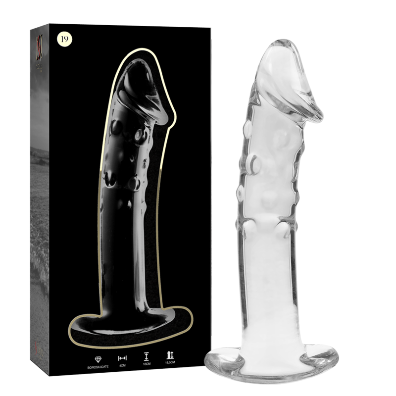 Nebula by Ibiza — Modelo 19, consolador de cristal de borosilicato, 18,5 × 4 cm