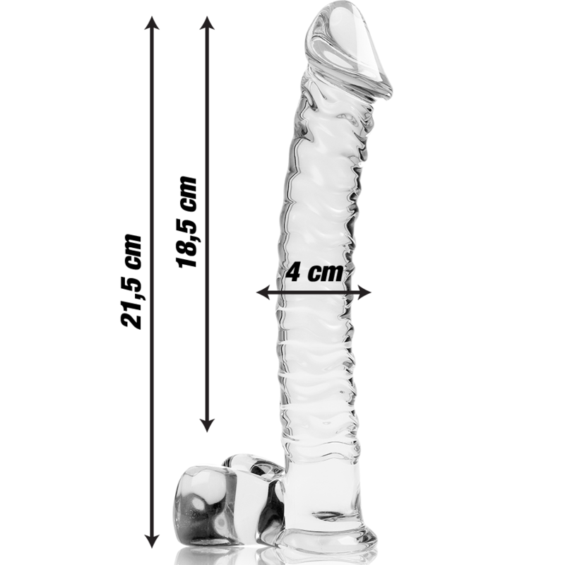 Nebula by Ibiza — Modelo 23, consolador de cristal de borosilicato, 21,5 × 4 cm