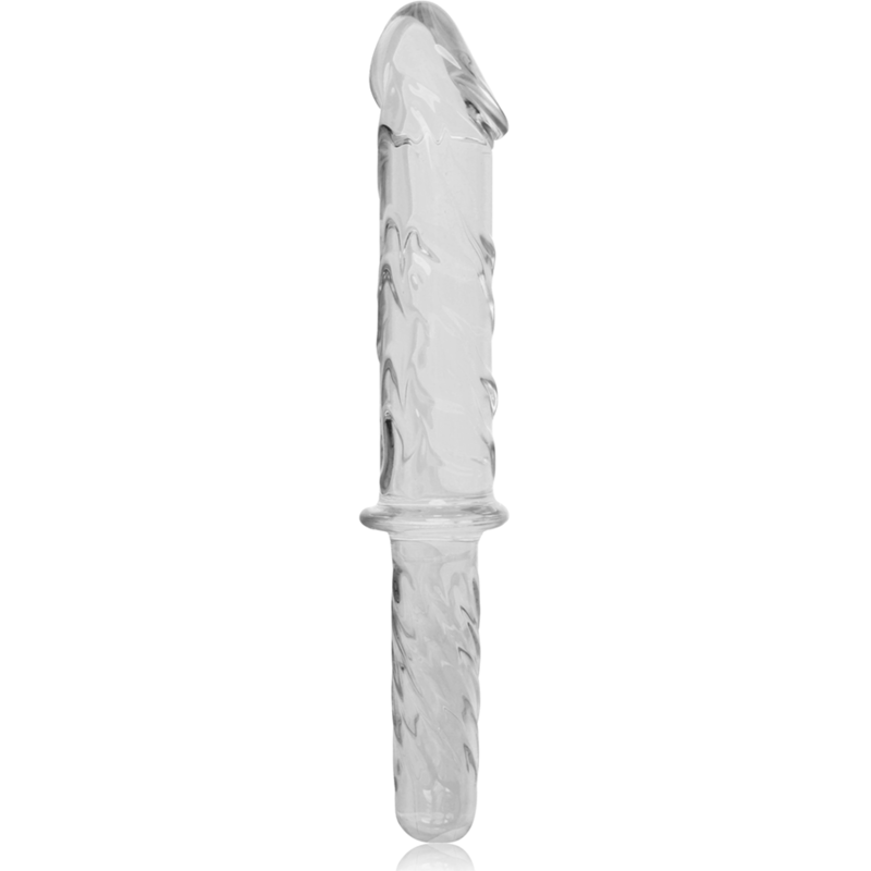 Nebula Series By Ibiza, dildo Modello 24 in vetro borosilicato trasparente, 28,5 cm di lunghezza e 5 cm di diametro