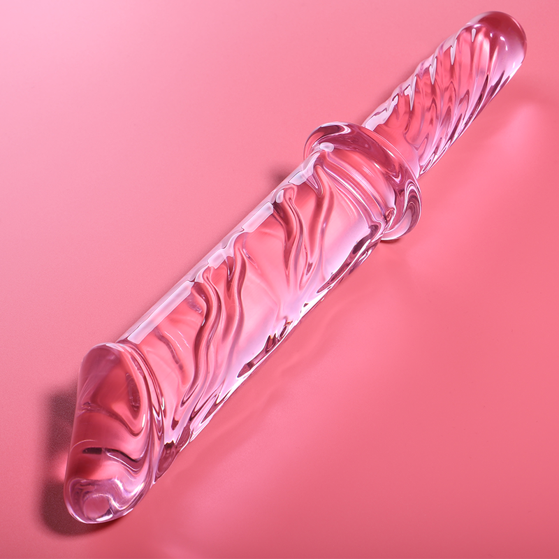 Nebula Series By Ibiza, dildo Modello 24 in vetro borosilicato trasparente, 28,5 cm di lunghezza e 5 cm di diametro