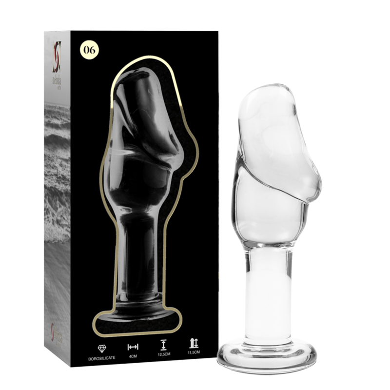 Nebula by Ibiza, plug anal de cristal modelo 6, 12,5 × 4 cm