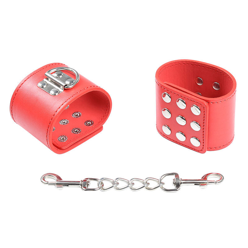 Manette rosse Ohmama Fetish con chiusura a pressione