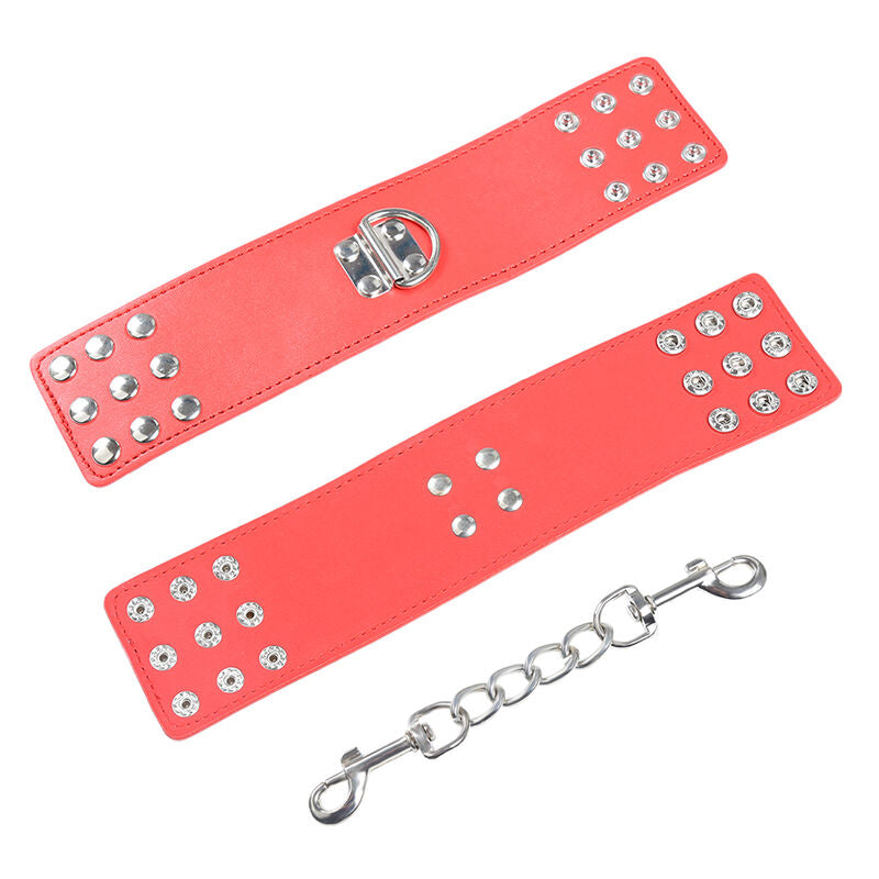Manette rosse Ohmama Fetish con chiusura a pressione