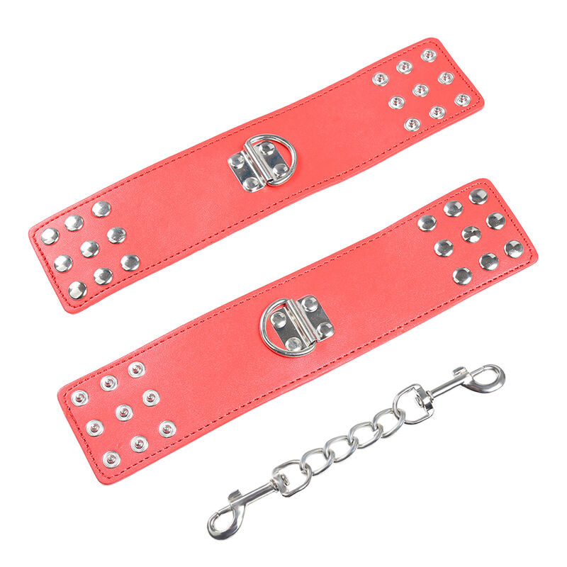 Manette rosse Ohmama Fetish con chiusura a pressione