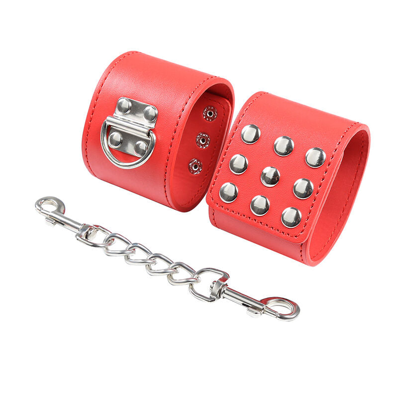 Manette rosse Ohmama Fetish con chiusura a pressione