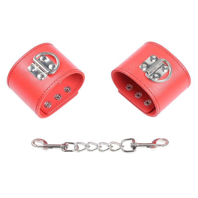 Manette rosse Ohmama Fetish con chiusura a pressione