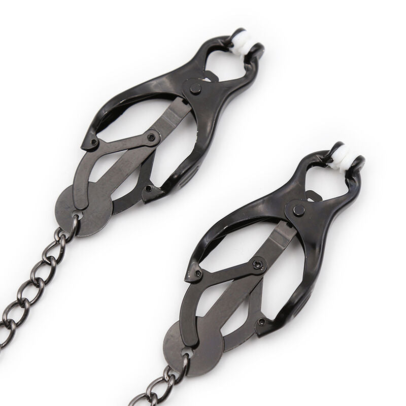 Ohmama Fetish – Japanische Nippelklemmen mit schwarzer Kette