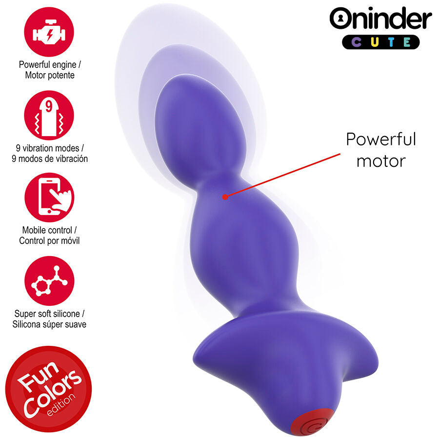 Oninder Cute Love Butt, vibrierender Analplug mit App-Steuerung