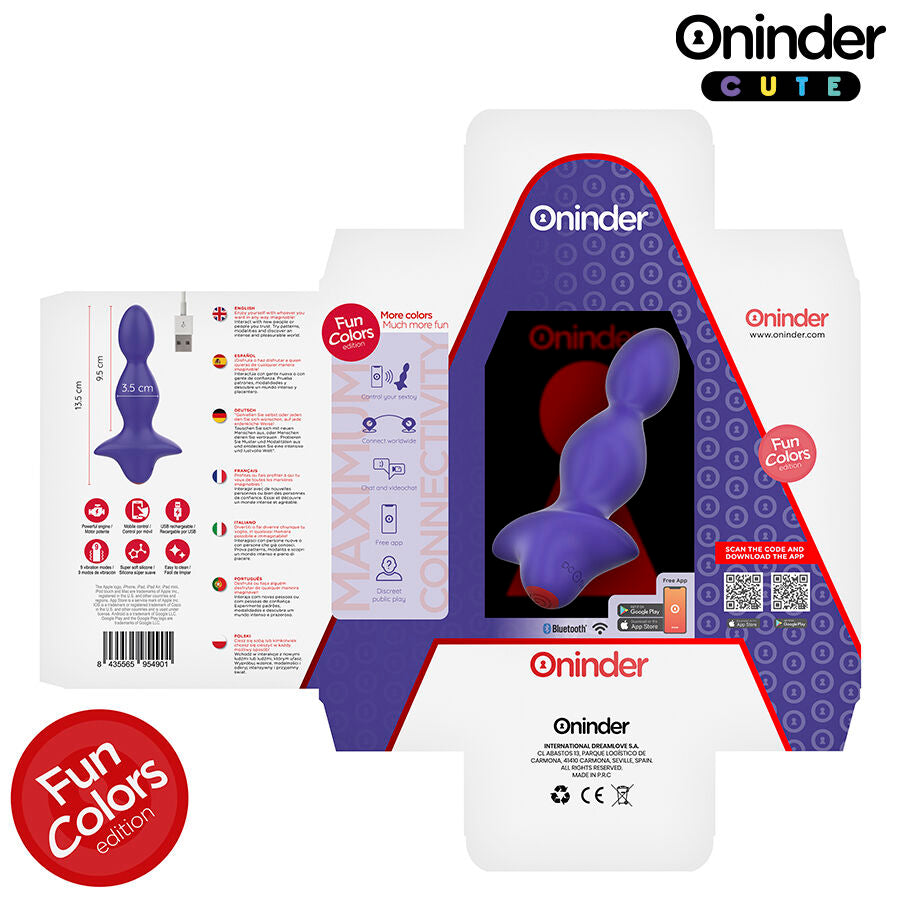 Oninder Cute Love Butt, vibrierender Analplug mit App-Steuerung