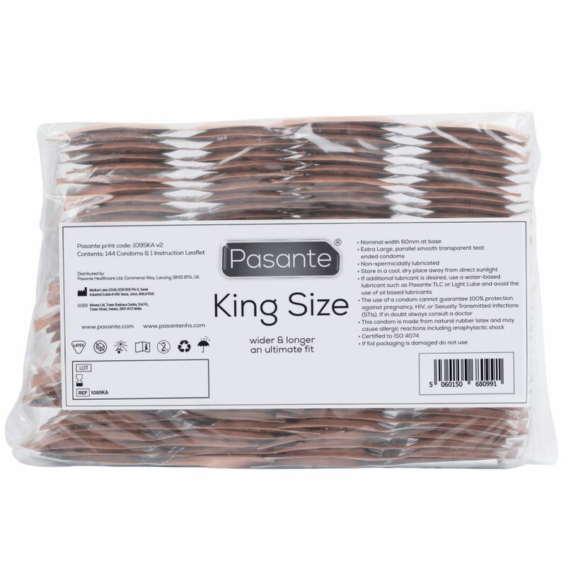 Pasante King Size — Préservatifs, 144 unités (sachet)
