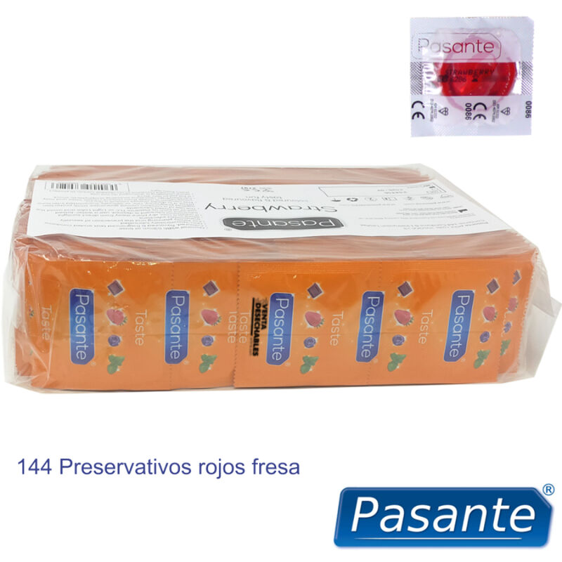 Pasante Strawberry – Preservativi alla fragola, busta da 144
