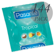 Pasante Tropical – Preservativos de sabores, bolsa de 144 unidades