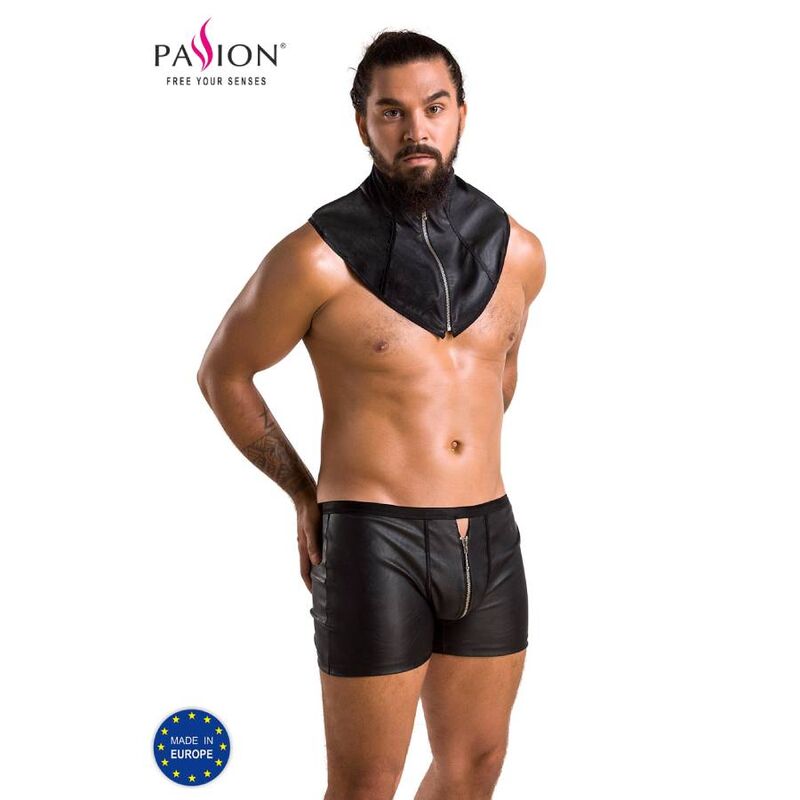 Passion Edward 051 – Conjunto de lencería masculina con cremalleras
