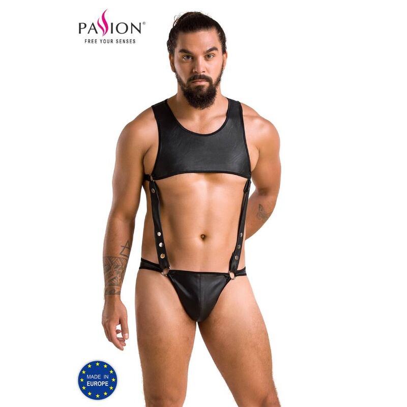 Passion Adam 056 – Body da uomo aperto con anelli metallici
