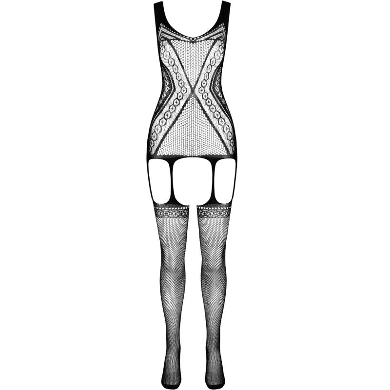 Passion ECO BS007 — Bodystocking en résille — Noir
