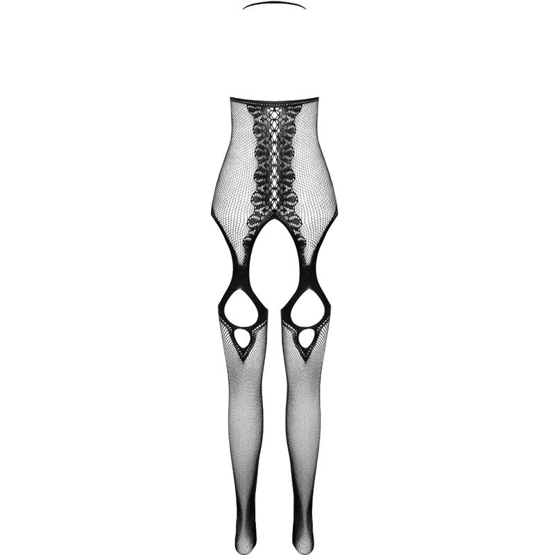 Passion ECO BS013 – Bodystocking a rete con collo all’americana – Rosso