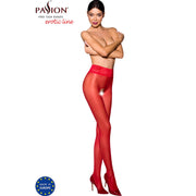 Passion TIOPEN 008 — Collant ouvert à taille dentelle — Rouge
