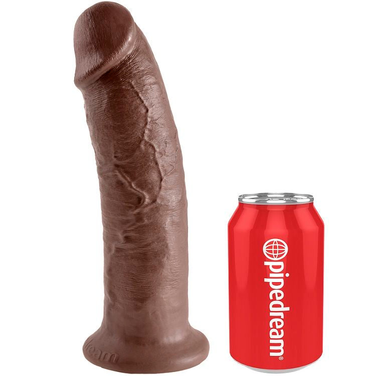 Pipedream King Cock – Dildo realistico largo con ventosa, 10 pollici – Marrone
