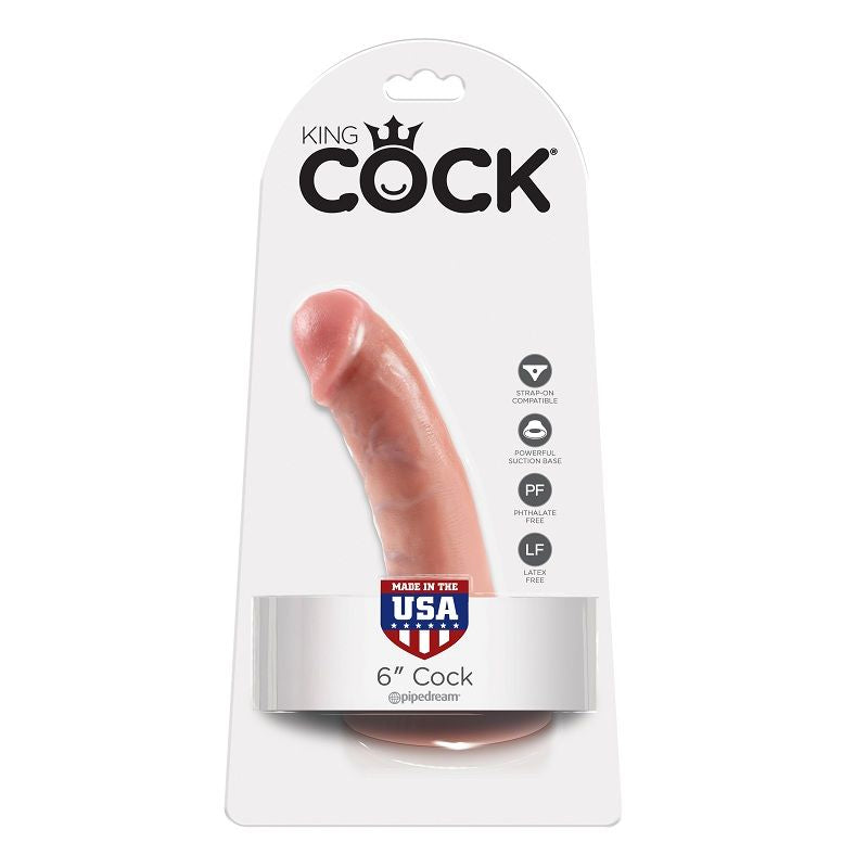 King Cock — Gode réaliste à ventouse 6 pouces