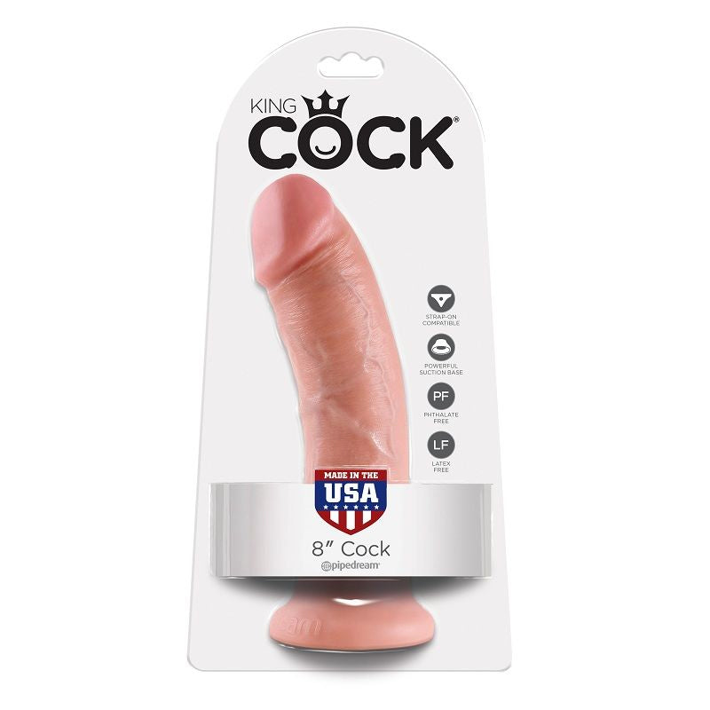 King Cock — Gode réaliste à ventouse 8 pouces — Chair clair