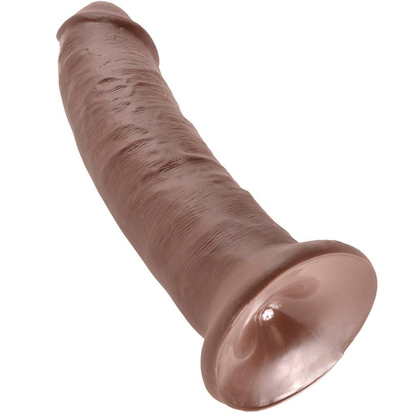 Pipedream King Cock – Consolador realista inclinado, 9 pulgadas – Marrón