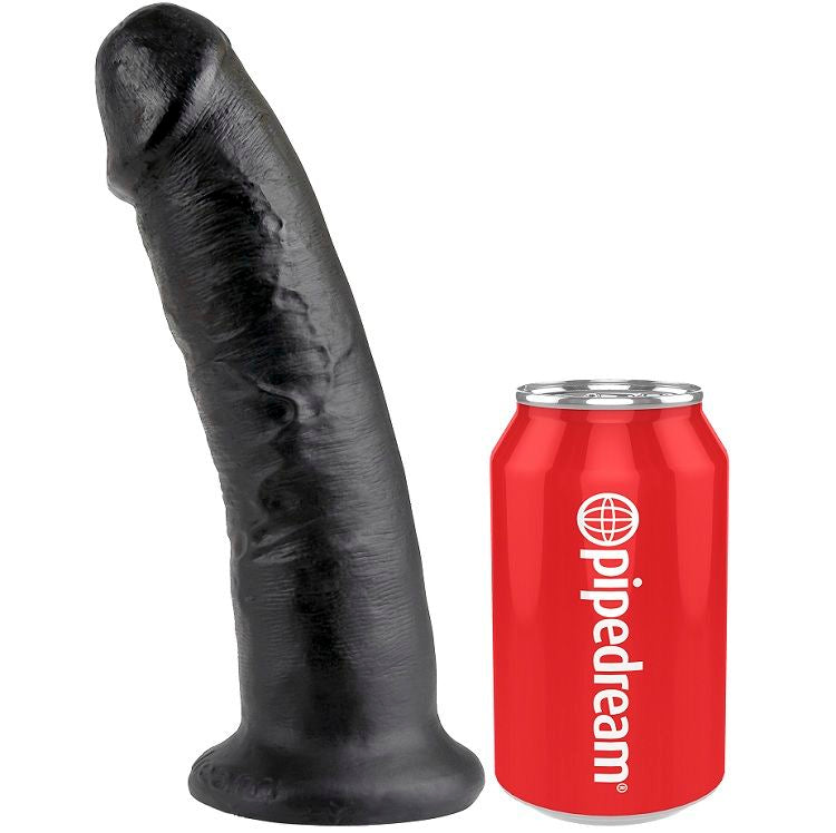 Pipedream King Cock – Consolador realista inclinado, 9 pulgadas – Negro