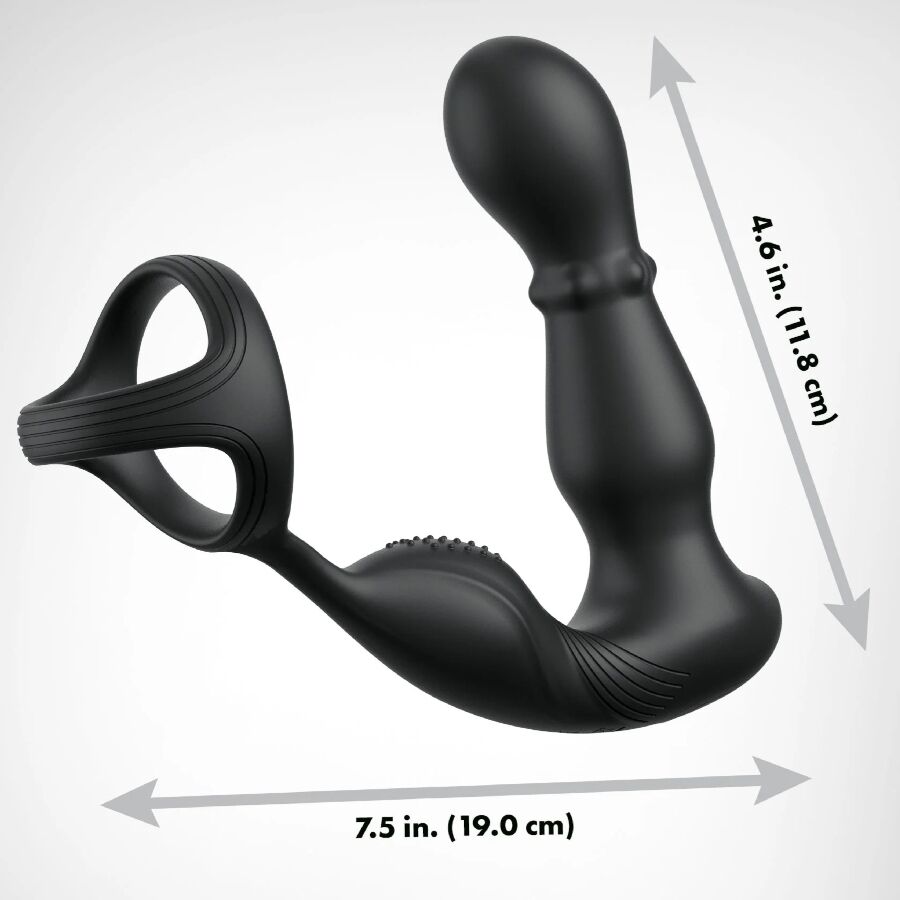 Anal Fantasy Elite – Plug anale con anello fallico, perline scorrevoli e telecomando